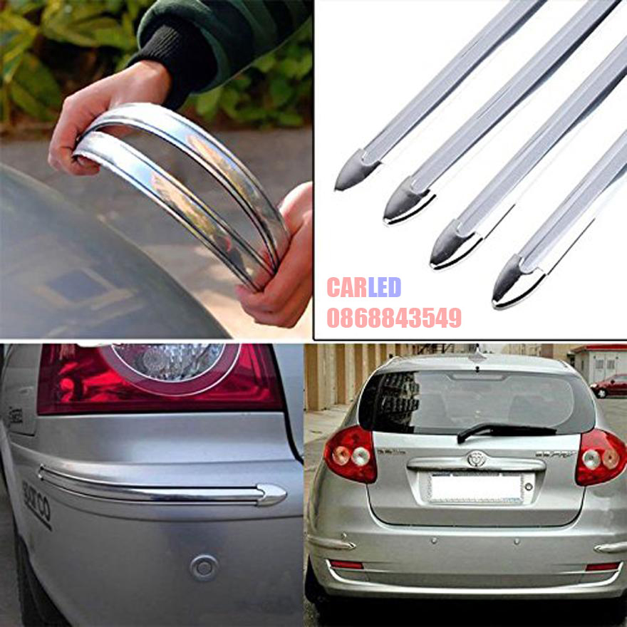Nẹp dáng chống trày xe nhựa mạ crom 4 thanh