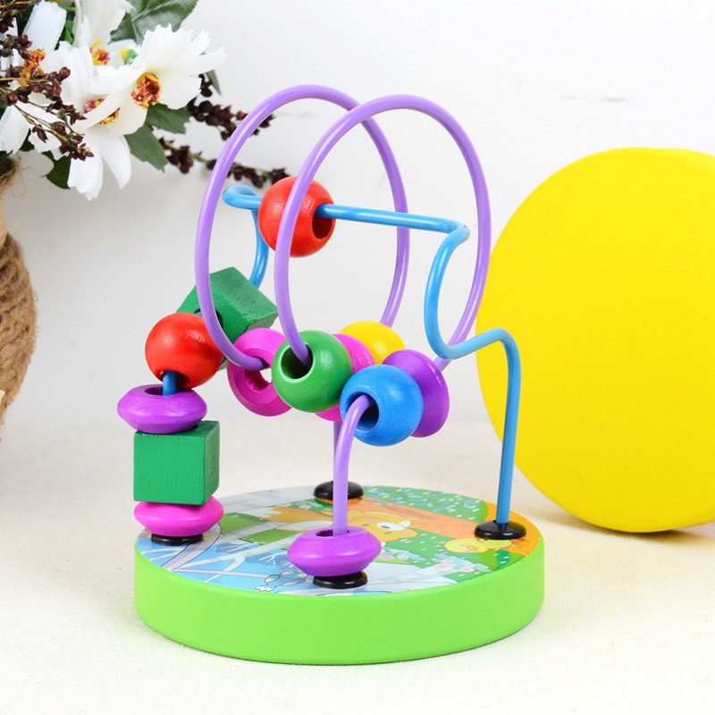 Đồ chơi luồn hạt bằng gỗ cho bé