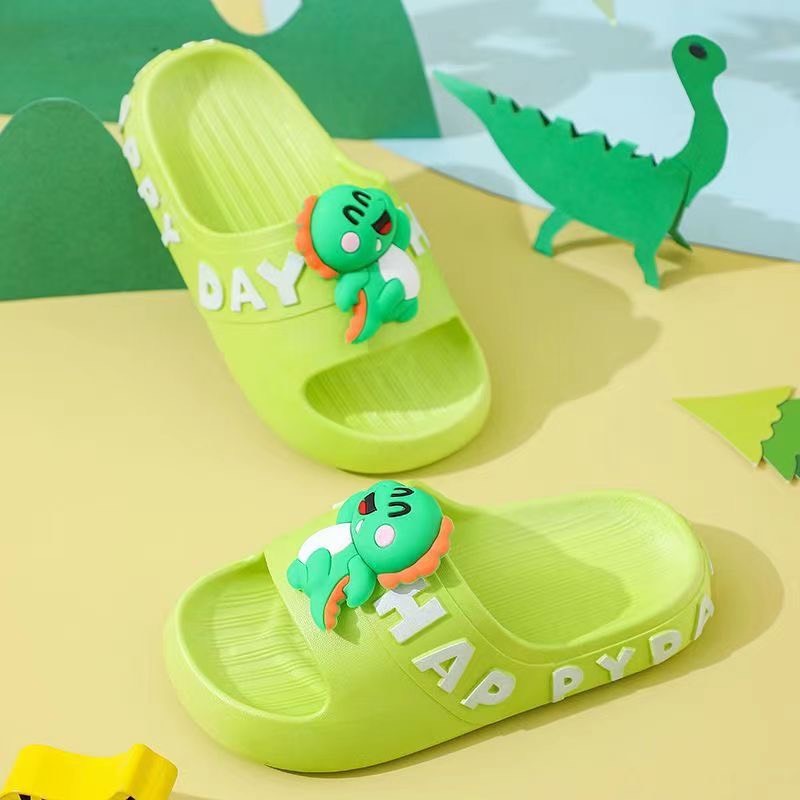Dép bánh mì khủng long siêu đẹp cho bé trai bé gái-khủng long vui vẻ
