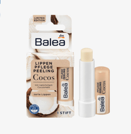 Son dưỡng môi Balea, Tẩy da chết môi Balea Peeling Cocos, 4.8g