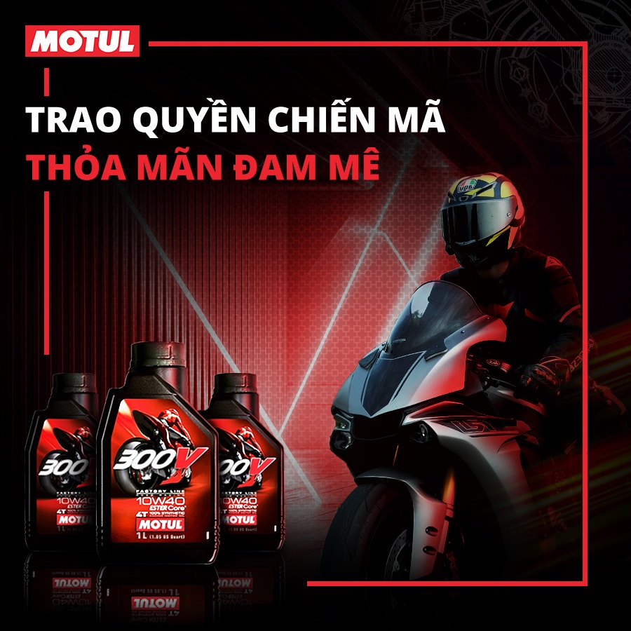 Nhớt Motul 300v 10w40 nhập khẩu
