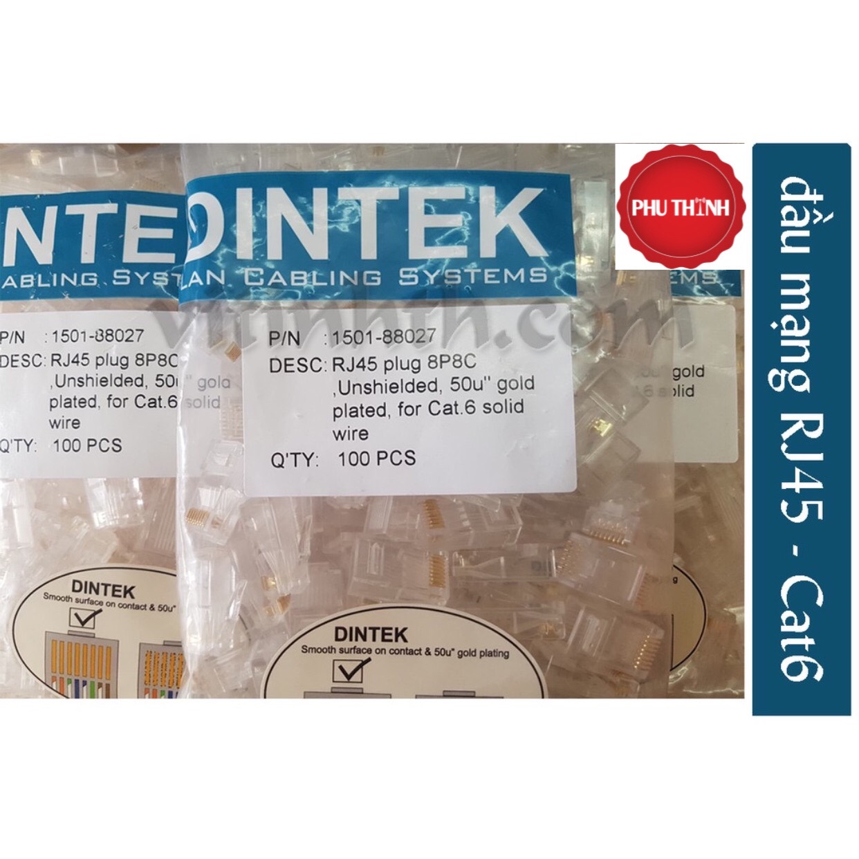 Đầu mạng Cat6e DINTEK