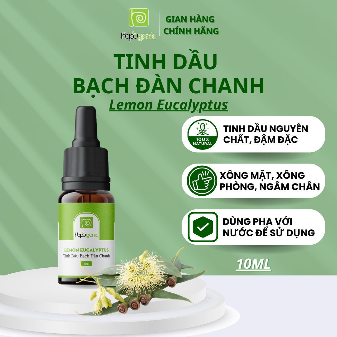 HCMTinh Dầu Bạch Đàn Chanh HaPuganic Lemon Eucalyptus Tinh Dầu Thiên Nhiên
