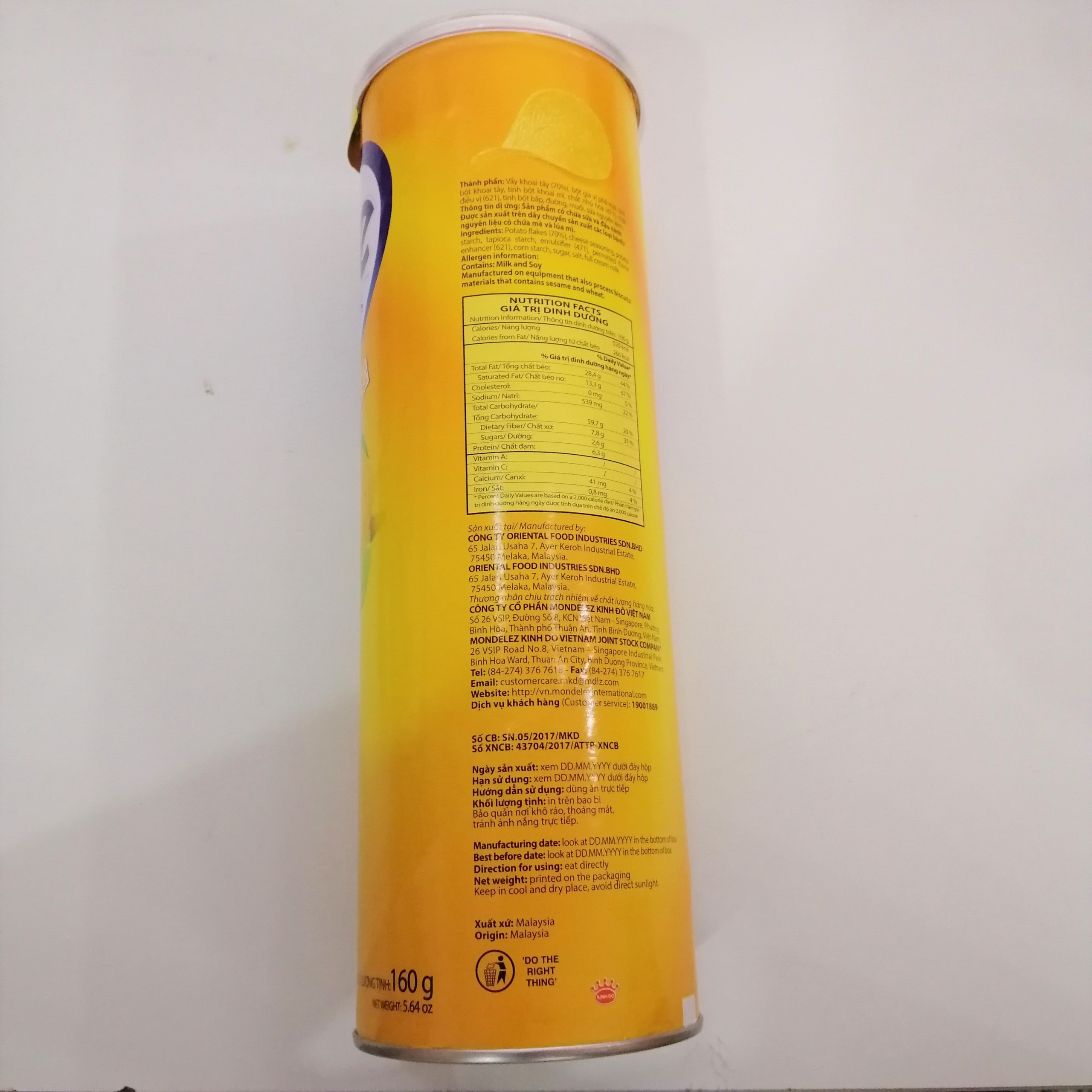 Snack Khoai Tây Slide Vị Phô Mai (Lon 150g)