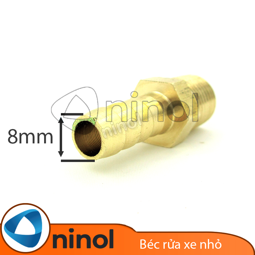 Béc rửa xe thân dài nối ống 8 ly