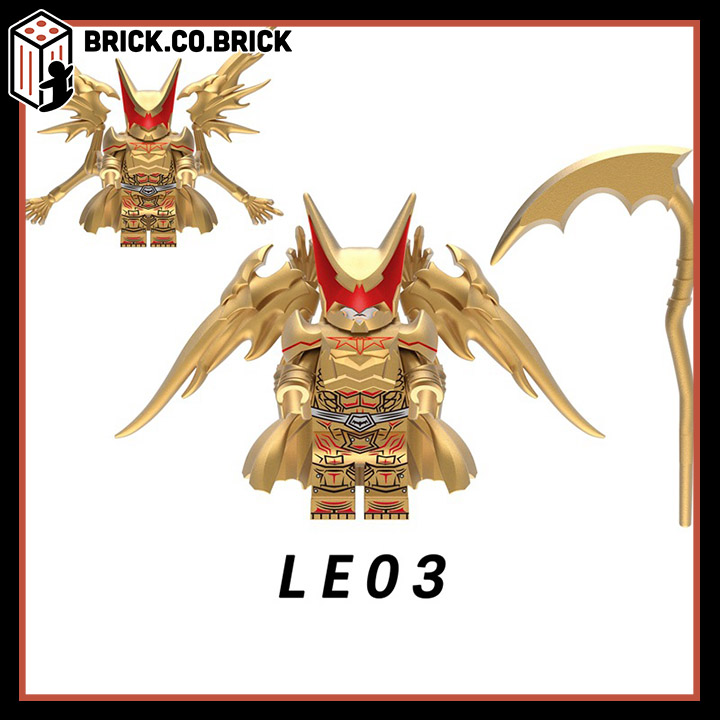 DC Super heroes Minifigures Hellbat Mô hình  Lắp ráp Nhân vật Siêu anh hùng Người Dơi Địa ngục LE01-LE03