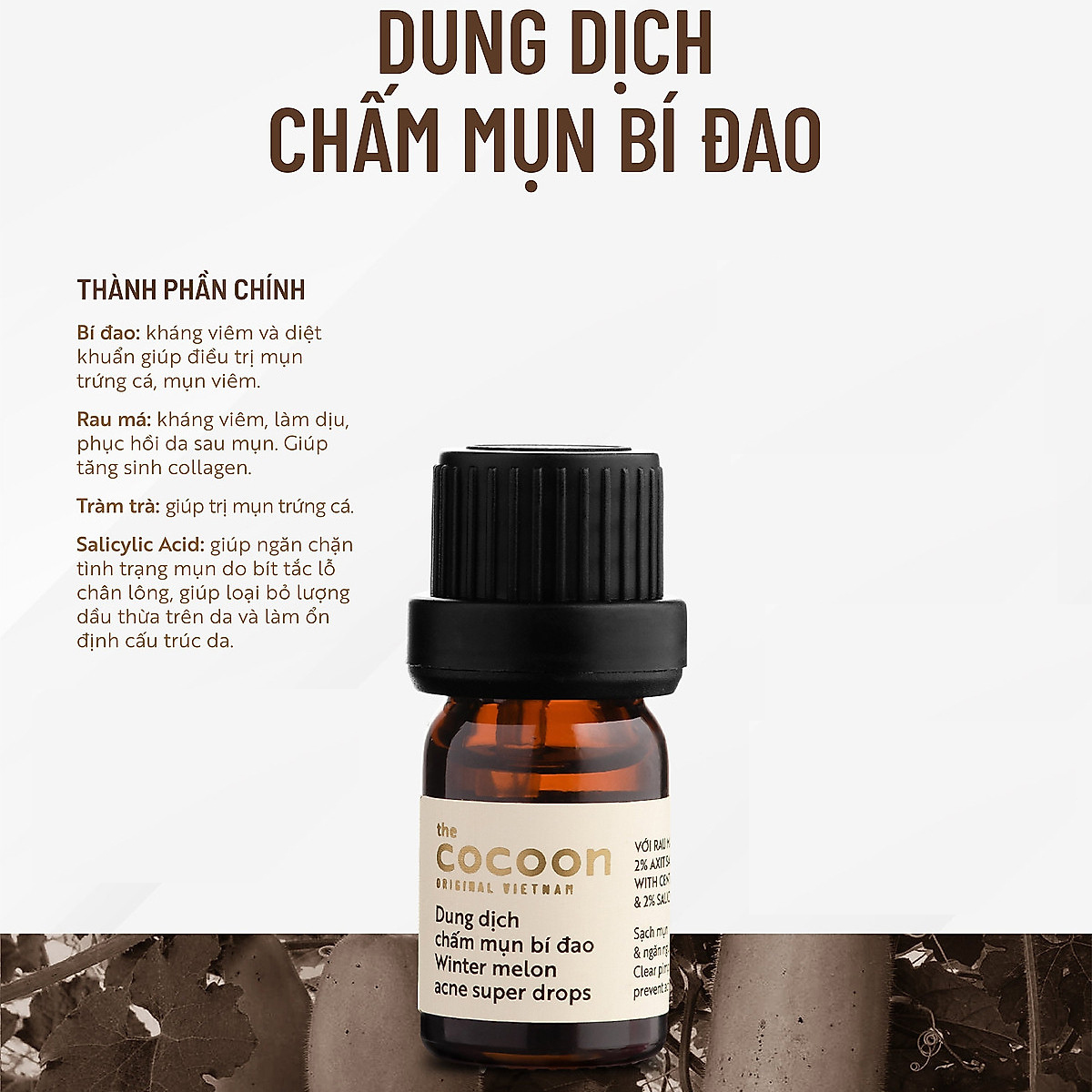 Dung dịch chấm mụn bí đao Cocoon 5ml