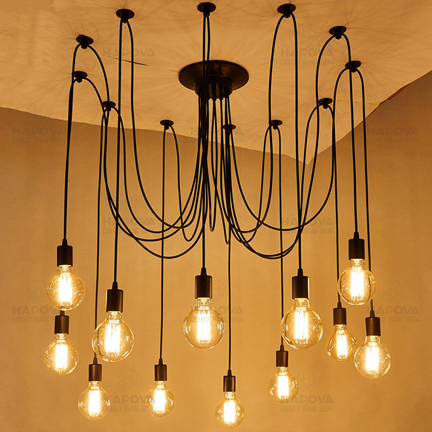 Đèn treo trần chân nhện mềm HAPOVA WIXILS 5069 (Chưa kèm bóng led)