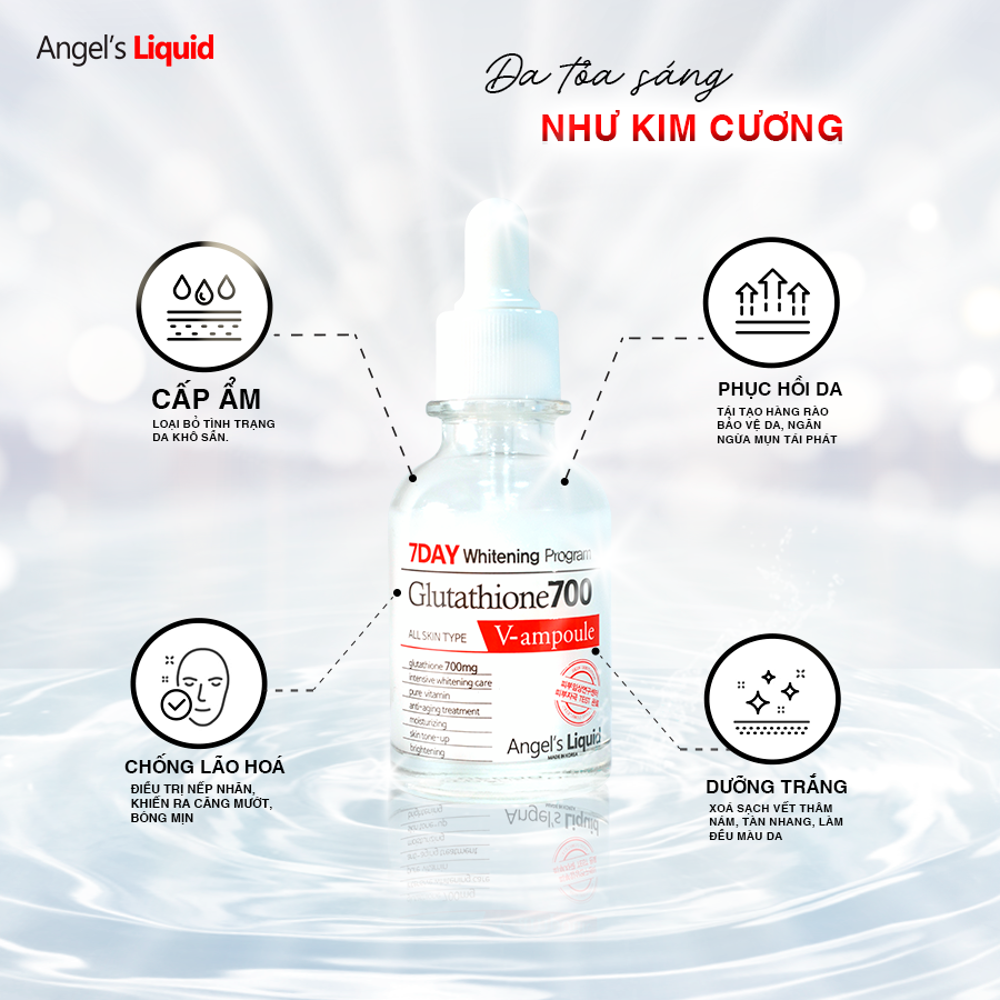 Huyết Thanh Trắng Da 7Day Whitening Program Glutathione 700 V-Ample ( Full - Chiết )