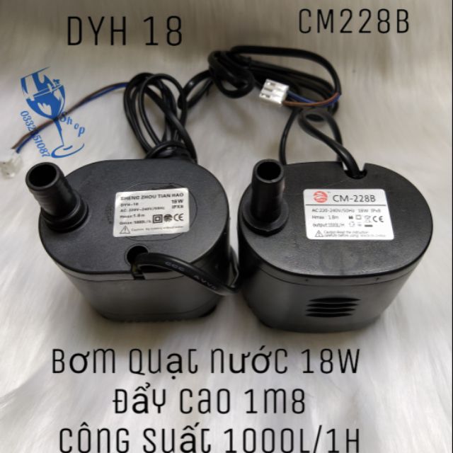 Bơm quạt điều hòa 18w /220v cho quạt làm mát - bơm quạt nước