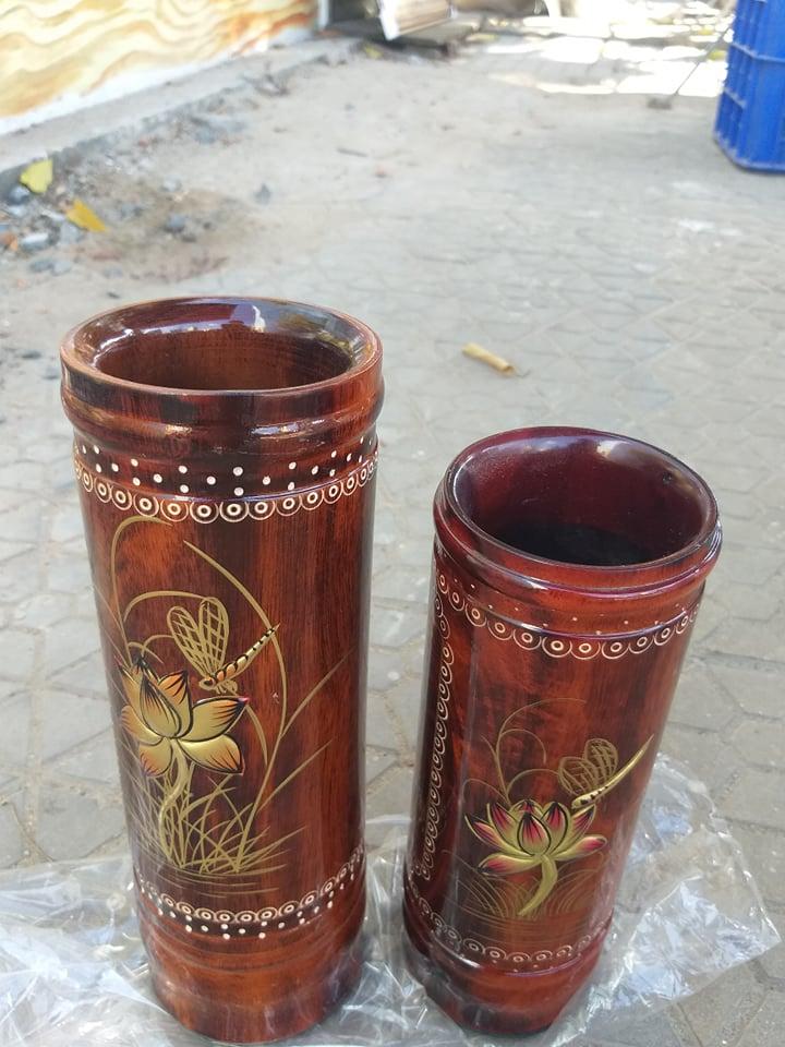 Ống đựng nhang gỗ cao 27cm