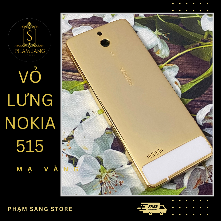 Vỏ Lưng Máy Nokia 515 Mạ Vàng 24k Nhiều Mẫu