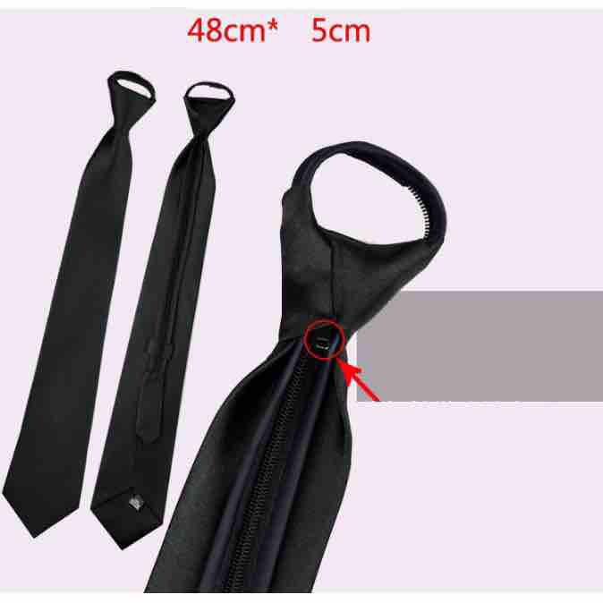 [HCM]Cà vạt nam thắt sẵn bản 5cm có dây kéo phi bóng