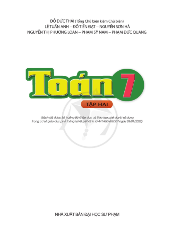 Toán Lớp 7 Tập 2 - Bo Canh Dieu