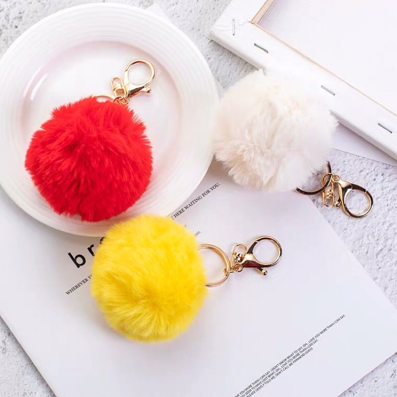 Móc khoá cục bông mềm mại