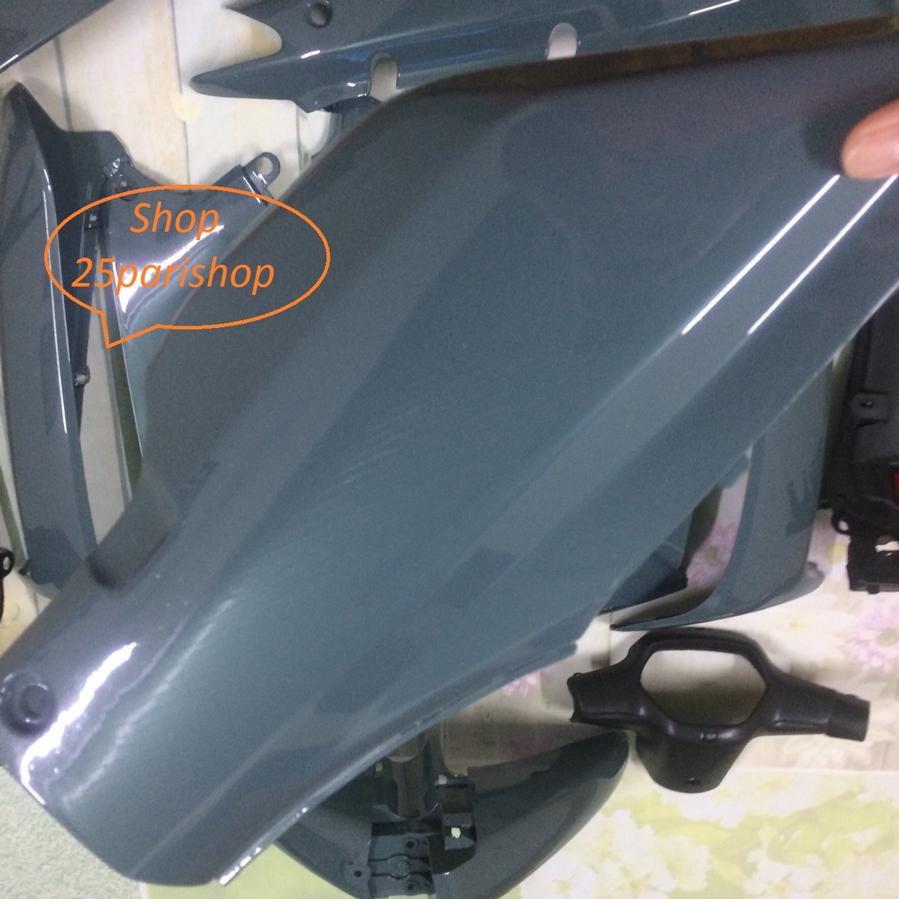 Bộ dàn áo  xe  Wave nhỏ 110 màu XI MĂNG-nhựa abs  cao cấp hàng loại 1