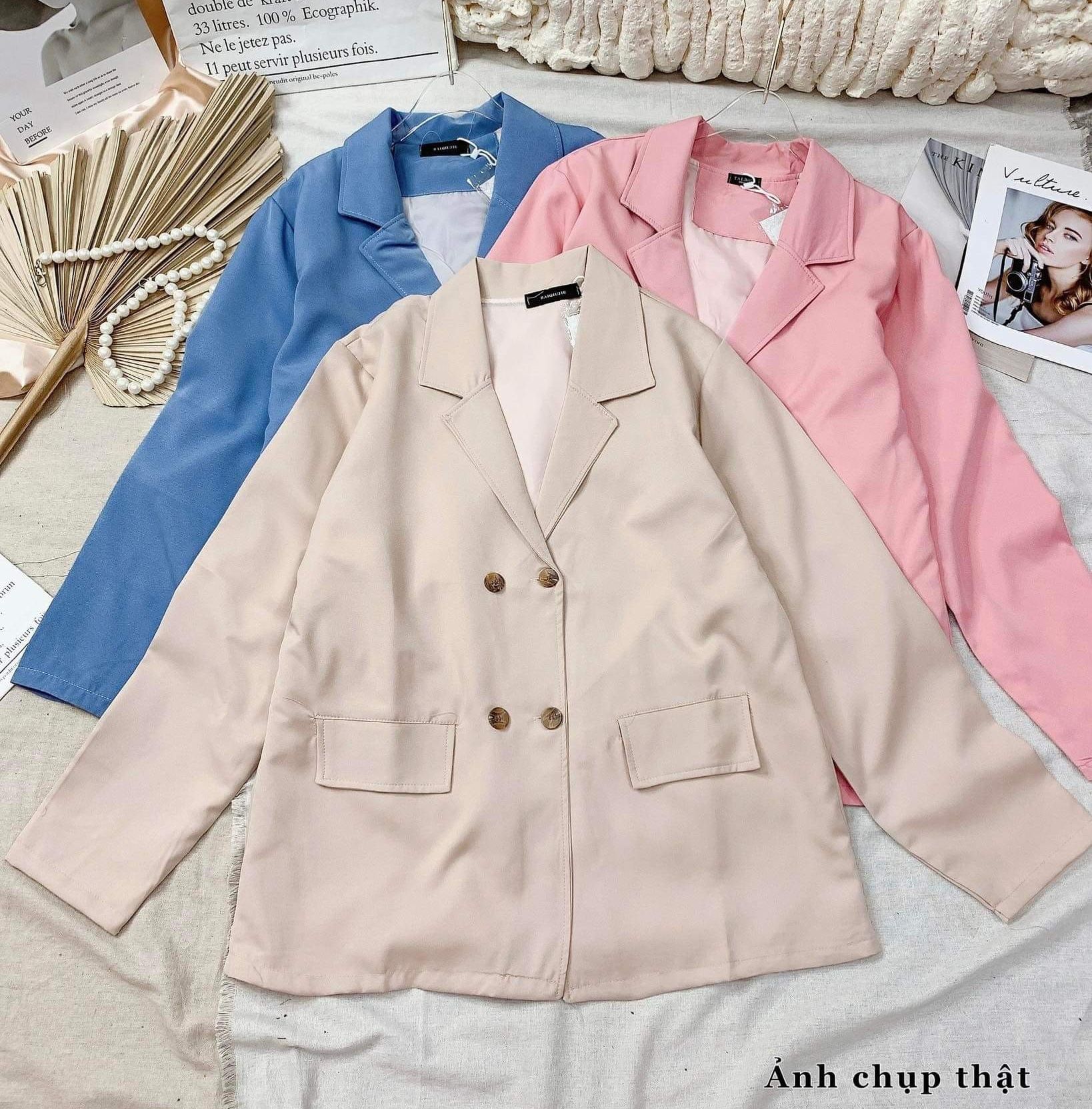 ÁO KHOÁC VEST BLAZER DÁNG DÀI 4 NÚT