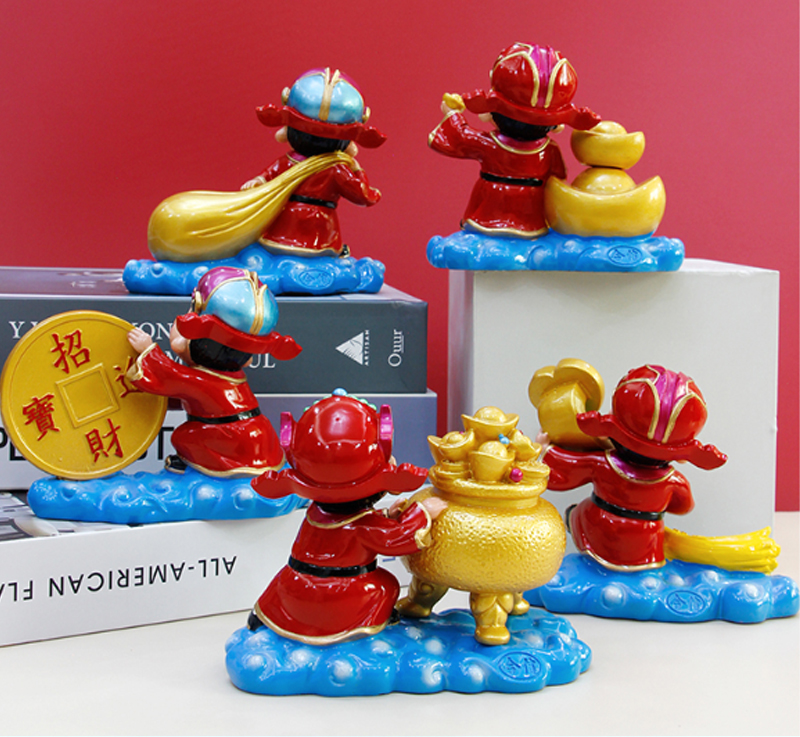 [HCM]Tượng chibi Thần Tài 10cm - cầm thỏi vàng