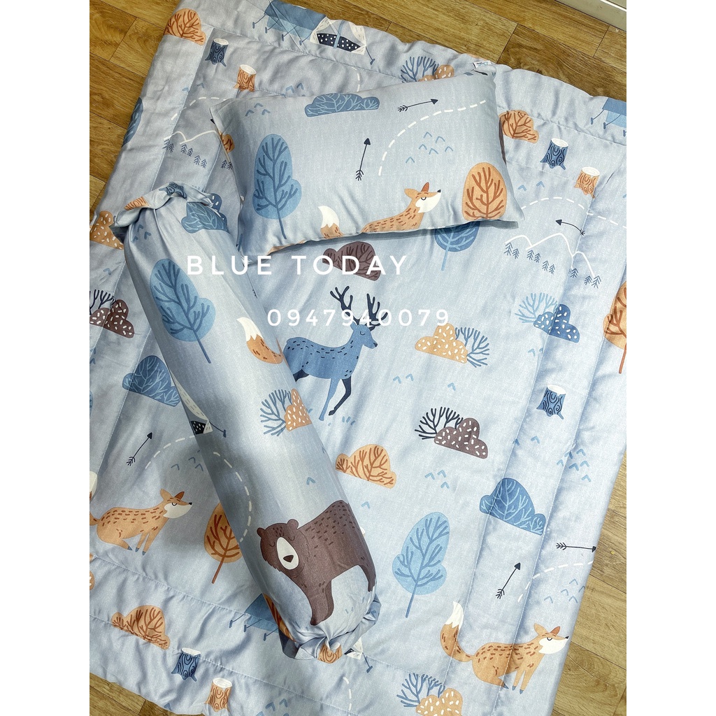 BỘ GỐI MỀN CHO BÉ LỤA TENCEL CAO CẤP BLUE TODAY