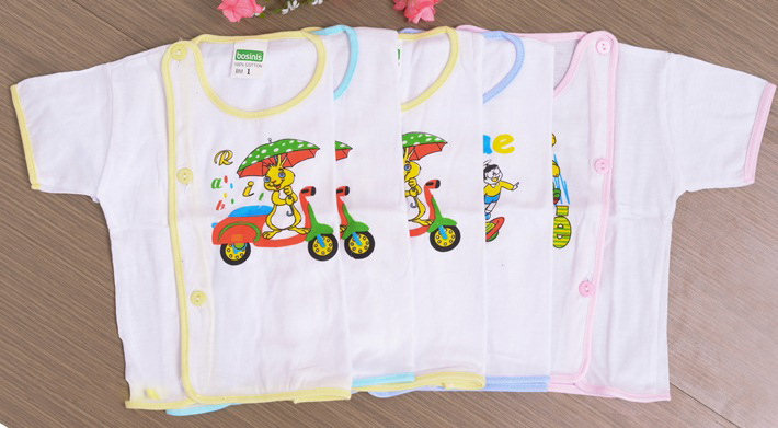 [HCM]Combo 10 Áo Sơ Sinh (5 Áo Tay Dài + 5 Áo Tay Ngắn) Đủ size cho Bé