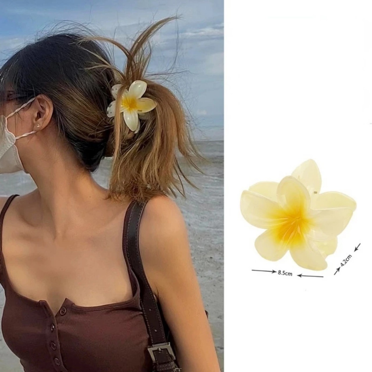 Kẹp Tóc Hoa Sứ Siêu Hít Hót Cho Nữ
