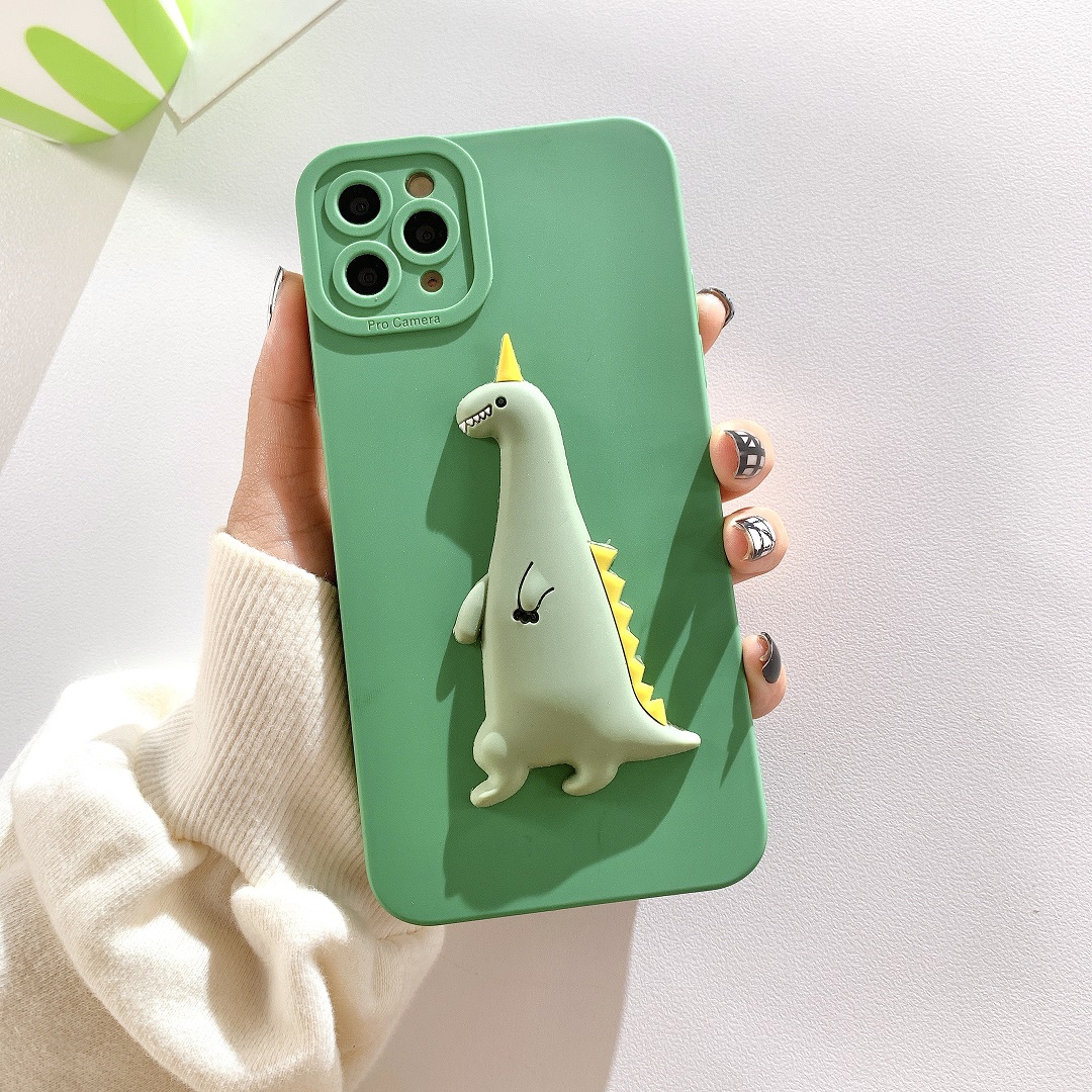 Ốp Lưng Basic Camera Nổi - Mẫu Chicken x Dino Nổi