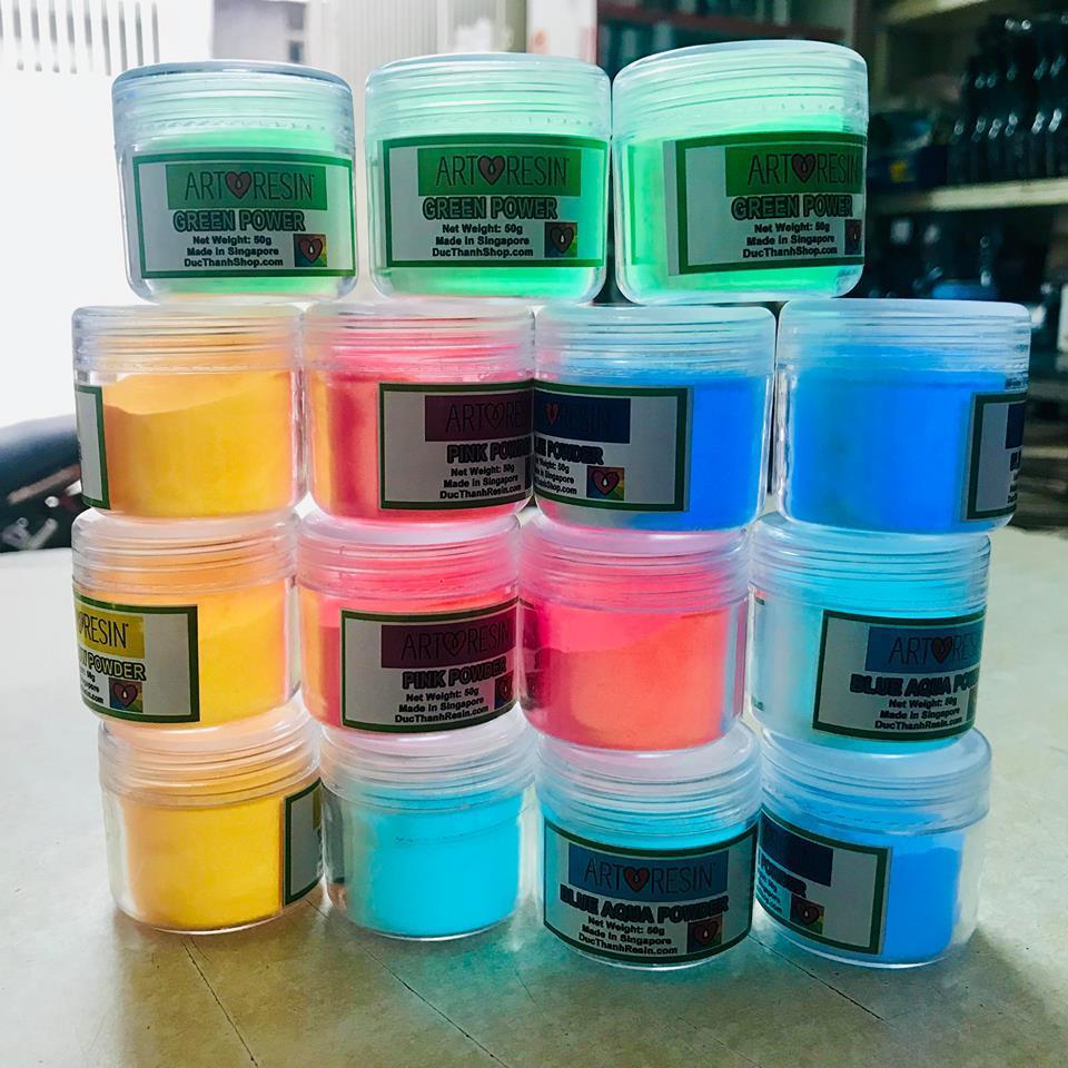 Bột dạ quang phát sáng màu da trời (sky blue)- 50g