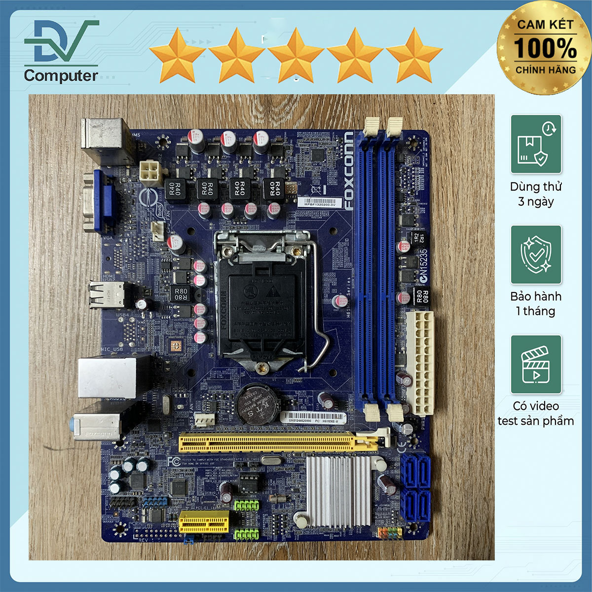 H61 MXE- V foxcom đẹp BH 1 tháng
