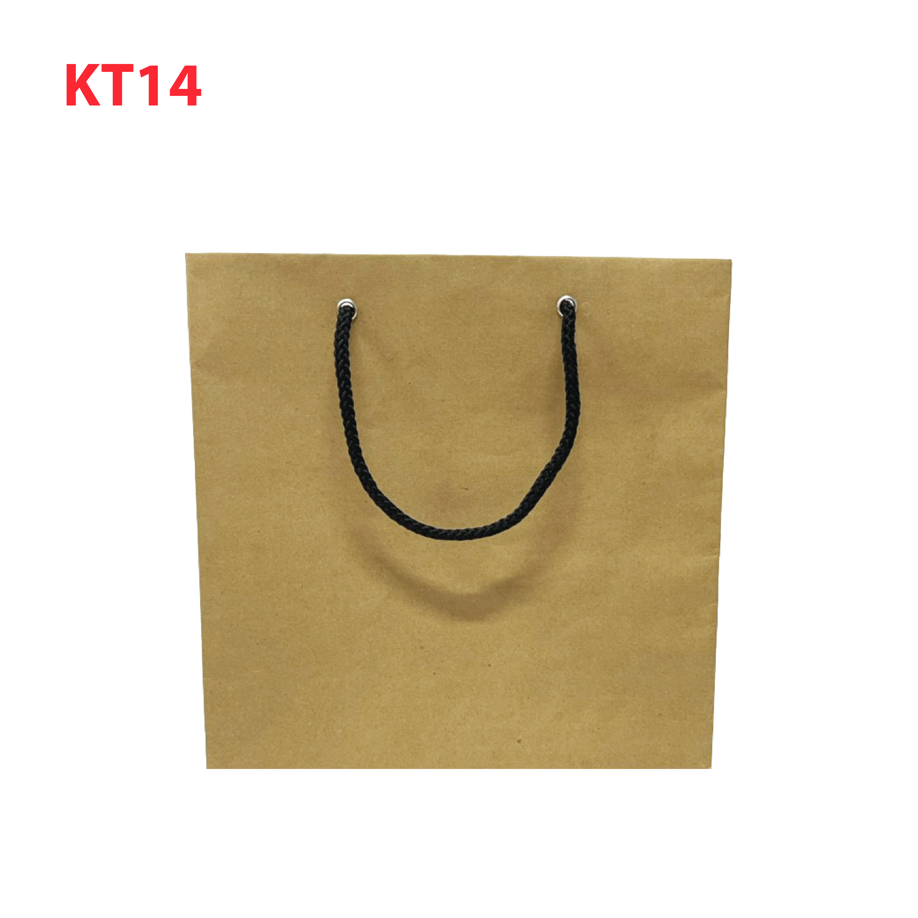 Combo of 100 Brown Kraft Paper Bags KT14 (27 X 23 X 22 cm