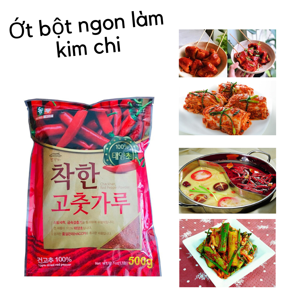 ỚT BỘT  HÀN QUỐC VẢY 500gr (LOẠI THƯỢNG HẠNG)