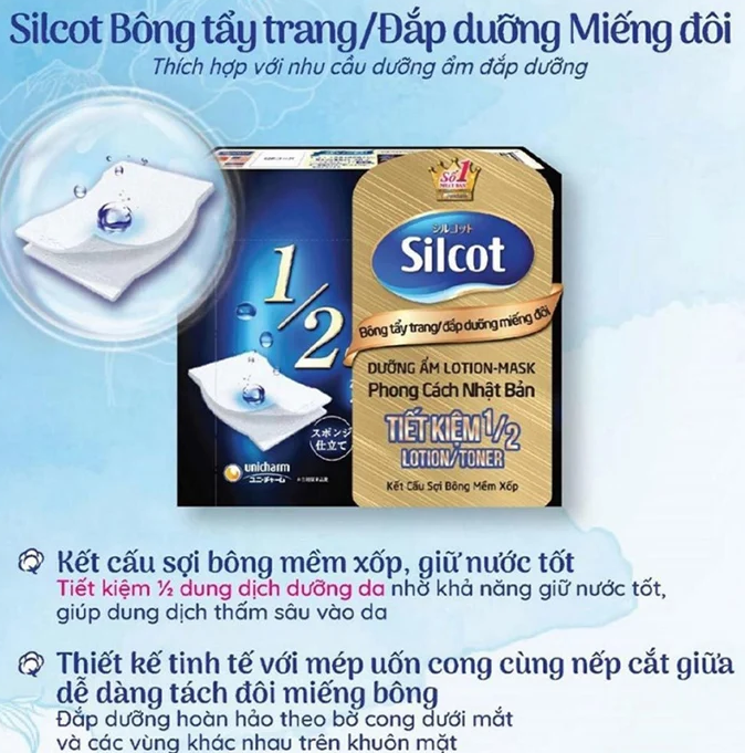Bông Tẩy Trang Silcot Velvety Touch Cotton