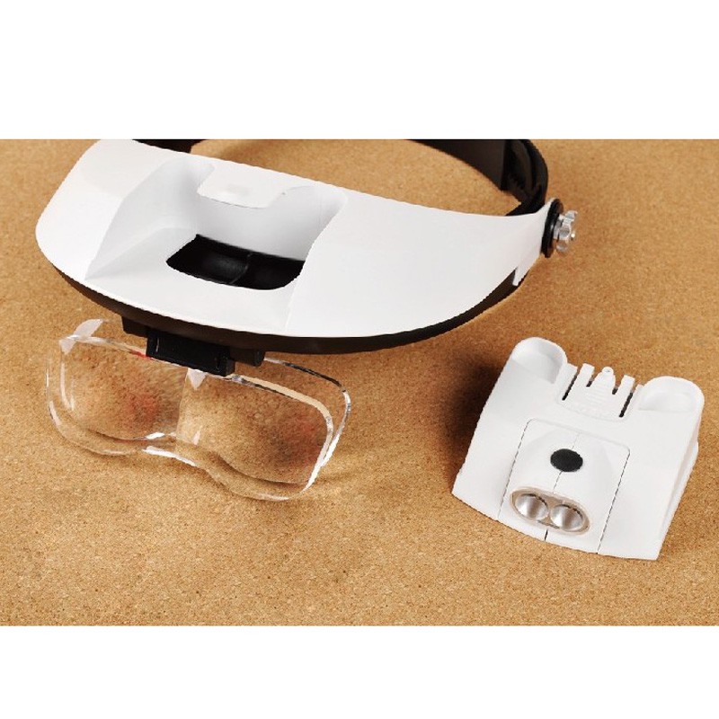 Kính Lúp Đeo Đầu Có Đèn Led Chiếu Sáng V4 (Mg81001-G)