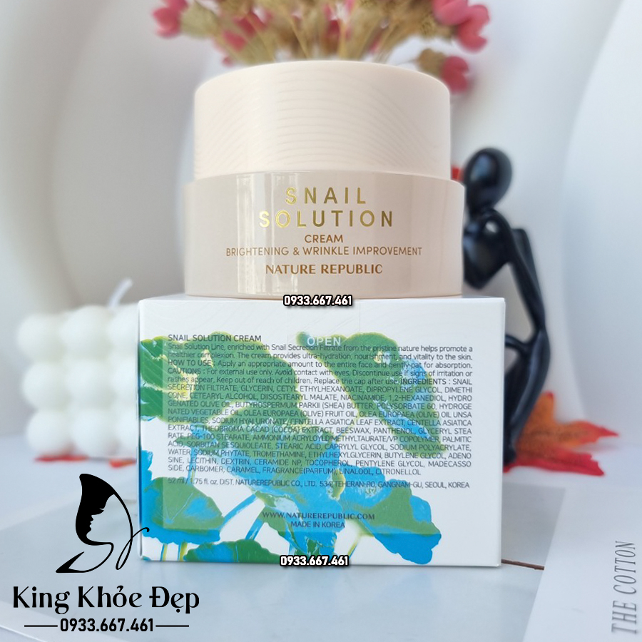 [HCM]Kem Dưỡng Da Nature Republic Snail Solution Cream