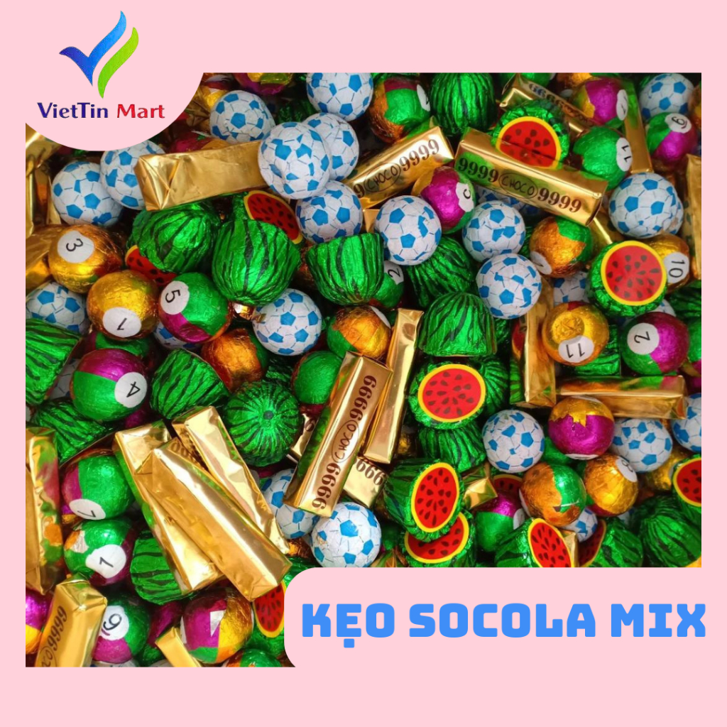 Combo 500gr KẸO SOCOLA MIX VỊ VIETTINMART