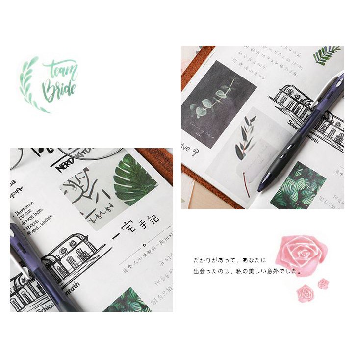 Bộ 3 tấm sticker nhãn dán lá cây