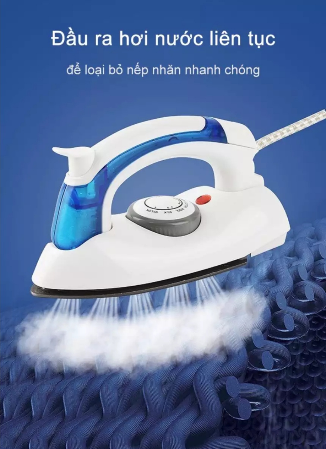 Bàn ủi, bàn là du lịch. Công xuất 700W. Có thể gấp gọn