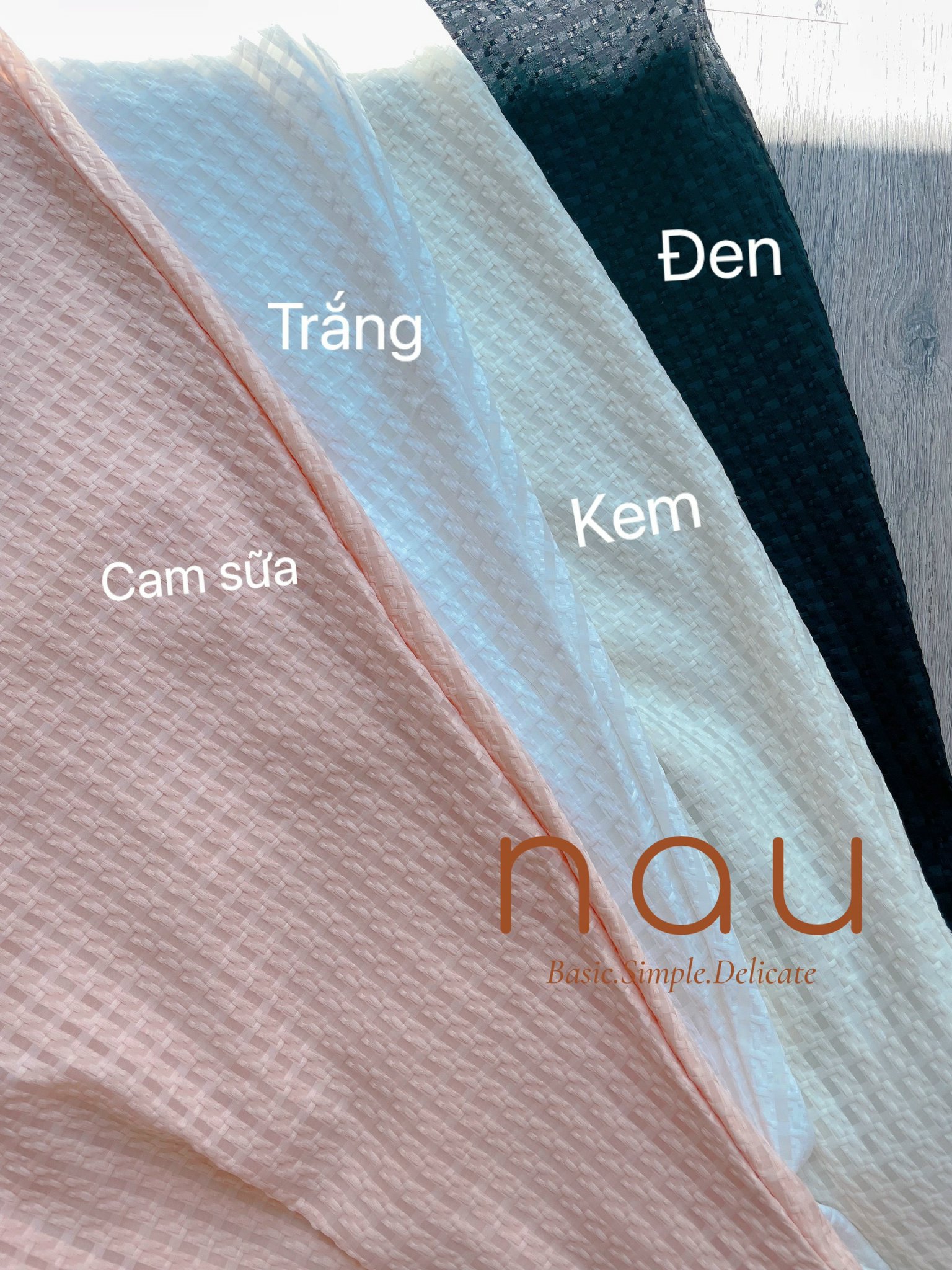 Đầm tay phồng phối nút bọc xẻ tà 5 màu