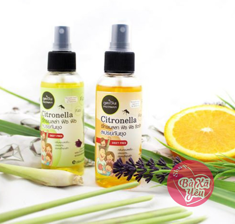 Xịt Chống Muỗi Citronella Phutawan Thái Lan