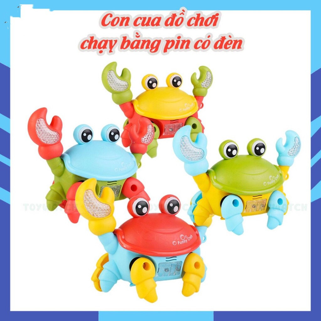 Đồ chơi con cua chạy pin có nhạc và đèn cho bé