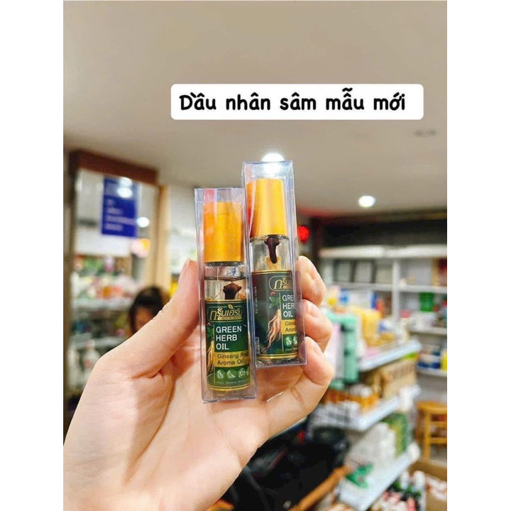 01 Dầu Nhân Sâm Ginseng Green Herb Oil Thái Lan (8ml/chai)