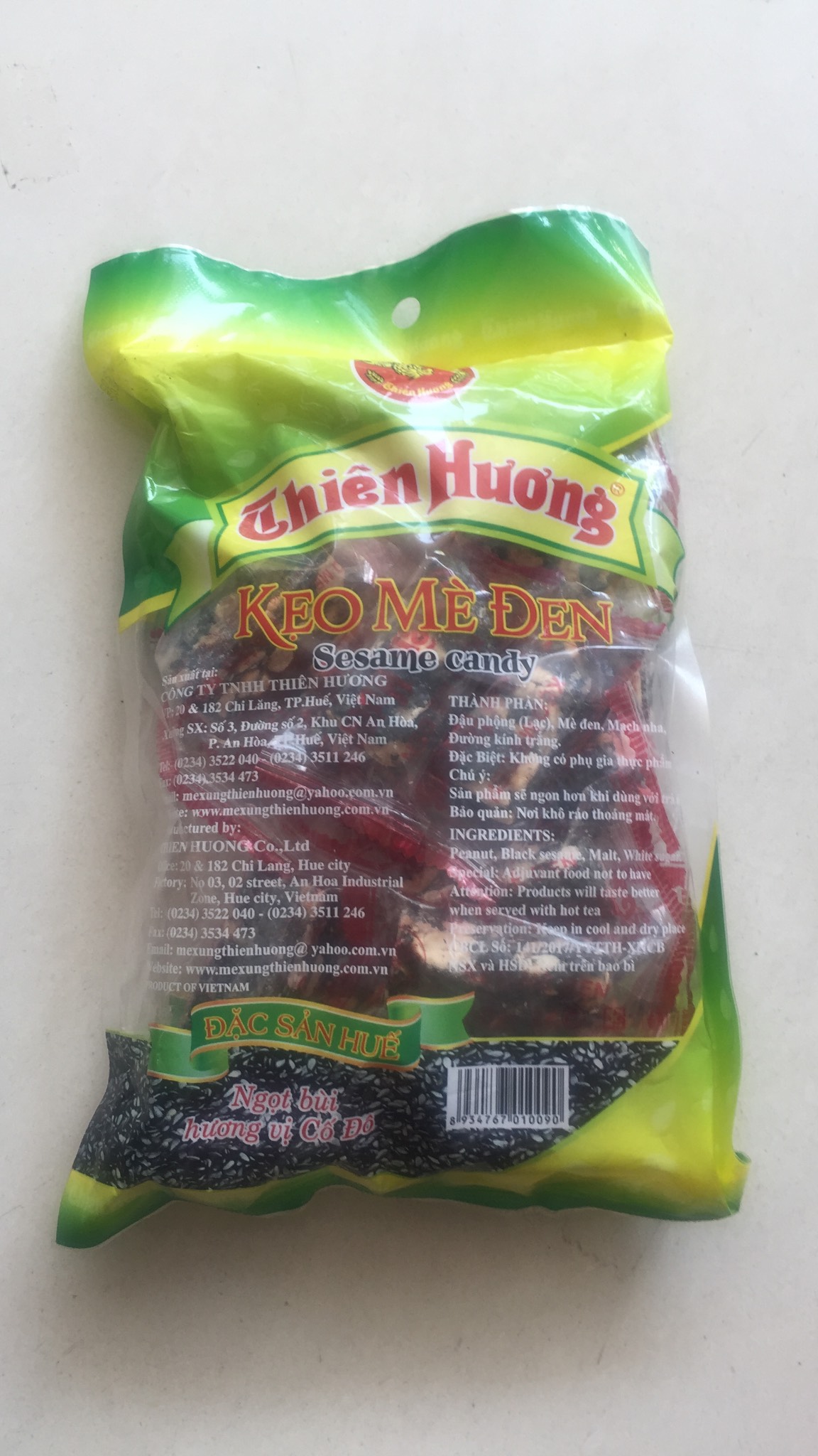 Combo 3 gói kẹo mè đen Thiên Hương Huế