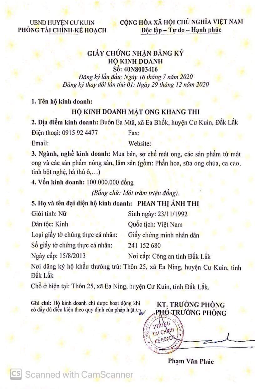 1 lít mật ong nguyên chất hoa cỏ kim