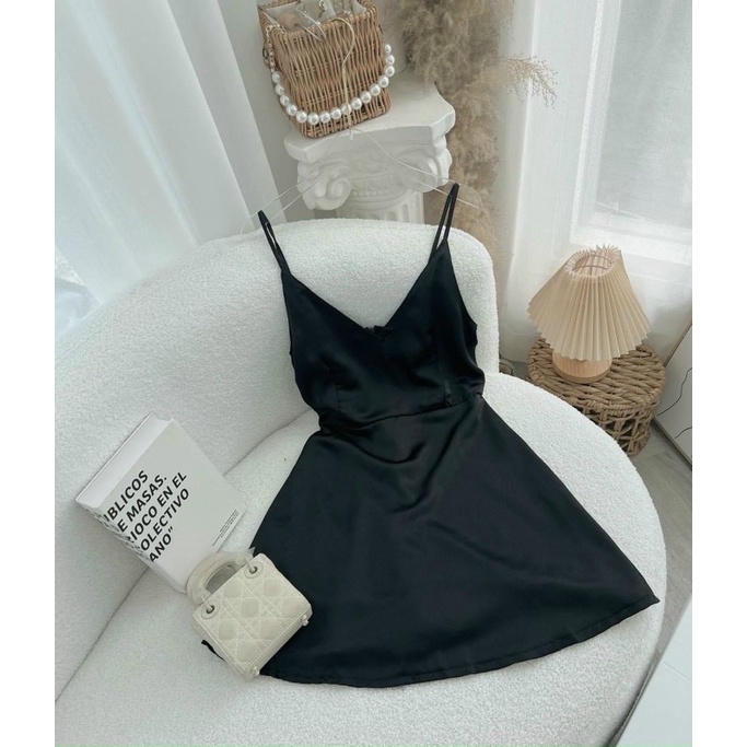 Set đầm 2 dây + sơmi xoắn 2 màu ( có bigsize )