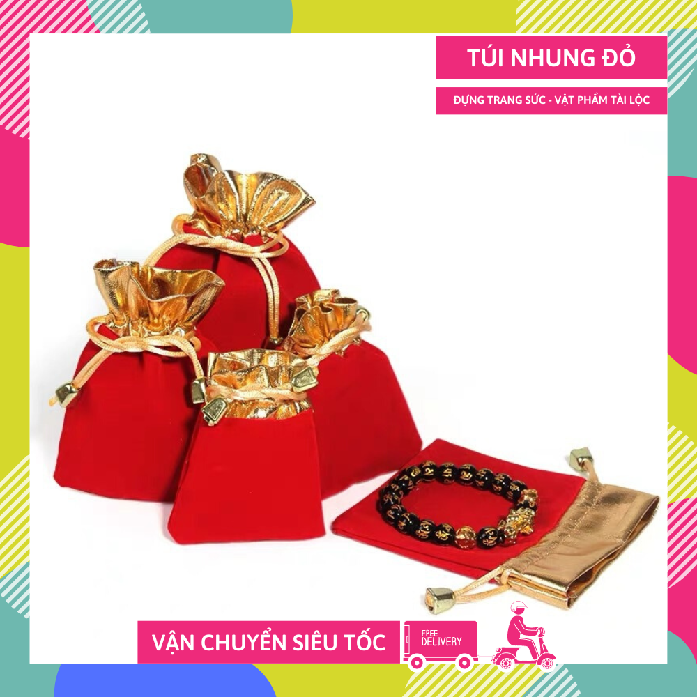 Túi Nhung đỏ may mắn