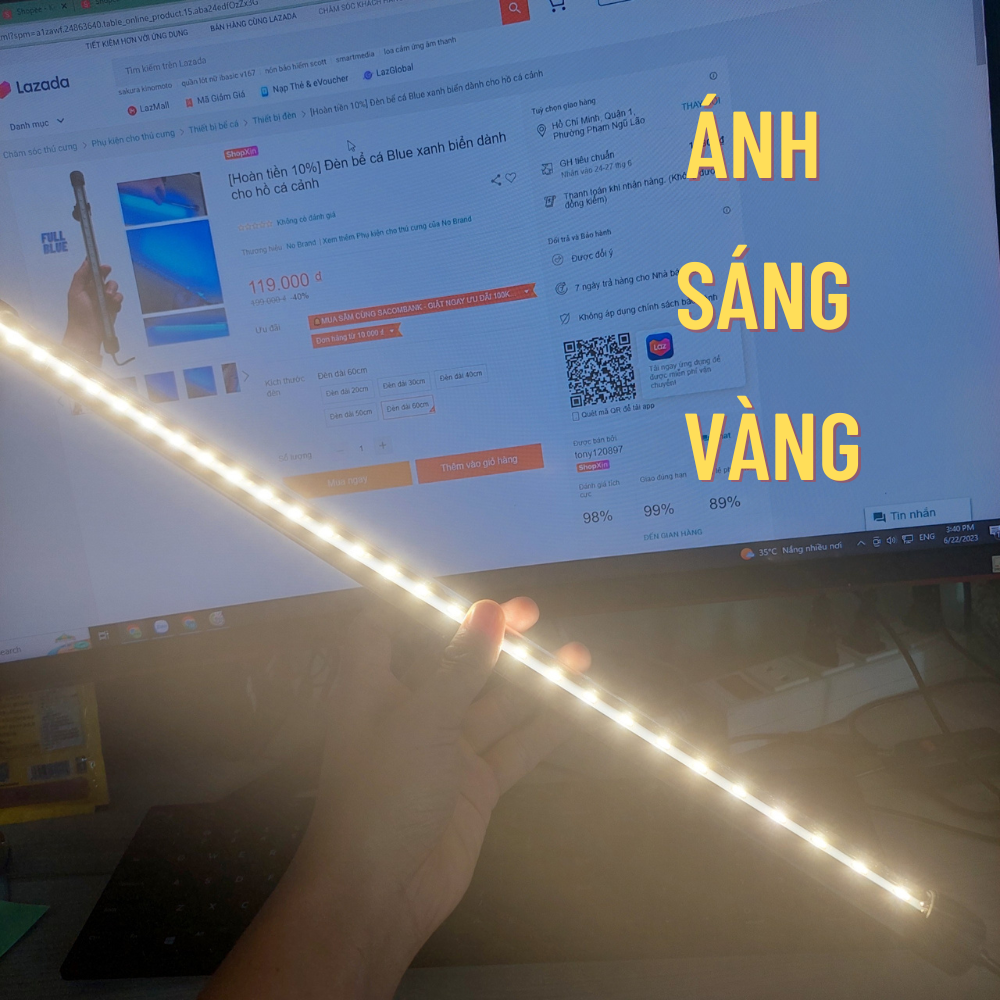 Đèn bể cá FULL VÀNG dành cho hồ cá cảnh