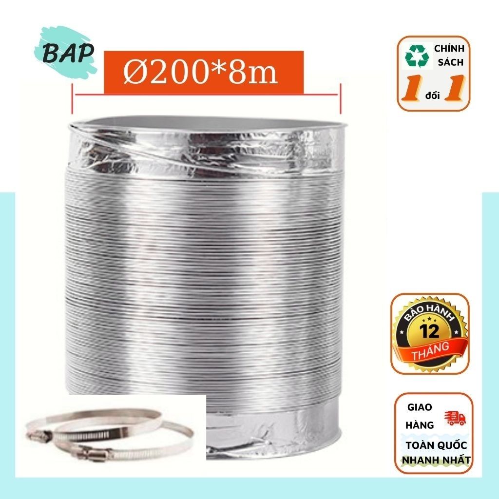 Ống bạc hút mùi ống thông gió mềm
