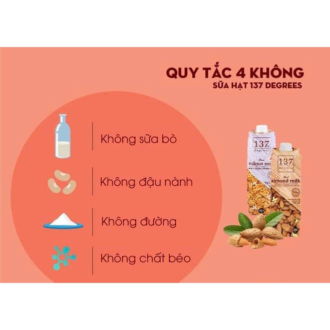 Sữa hạt nguyên chất 137 degrees 1 lít