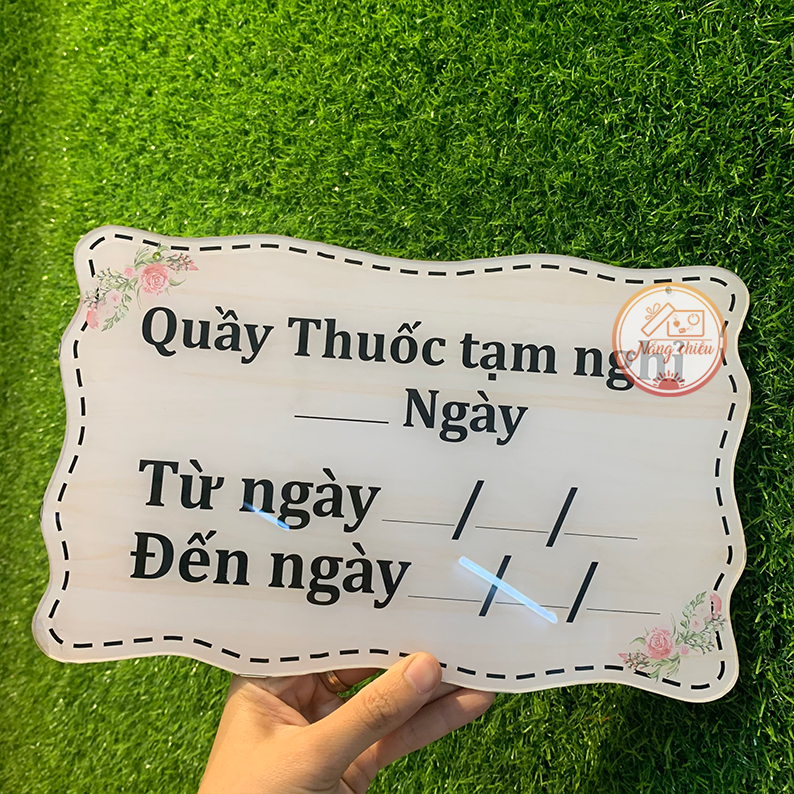 Bảng Hiệu Thiết Kế Theo Yêu Cầu - Bảng Hiệu Mica In Tên Shop - Giảm Giá Cực Sốc