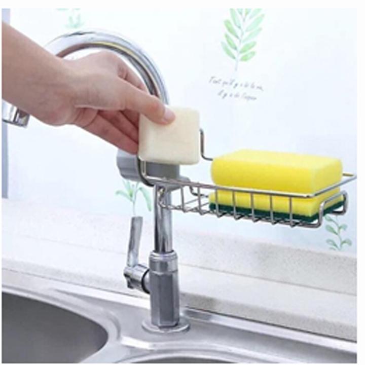 Kệ Inox Gắn Vòi Nước Bồn Rửa Chén