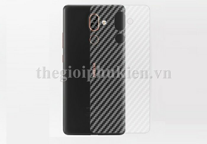 Miếng dán vân Carbon, các bon mặt lưng cho Nokia 7 Plus